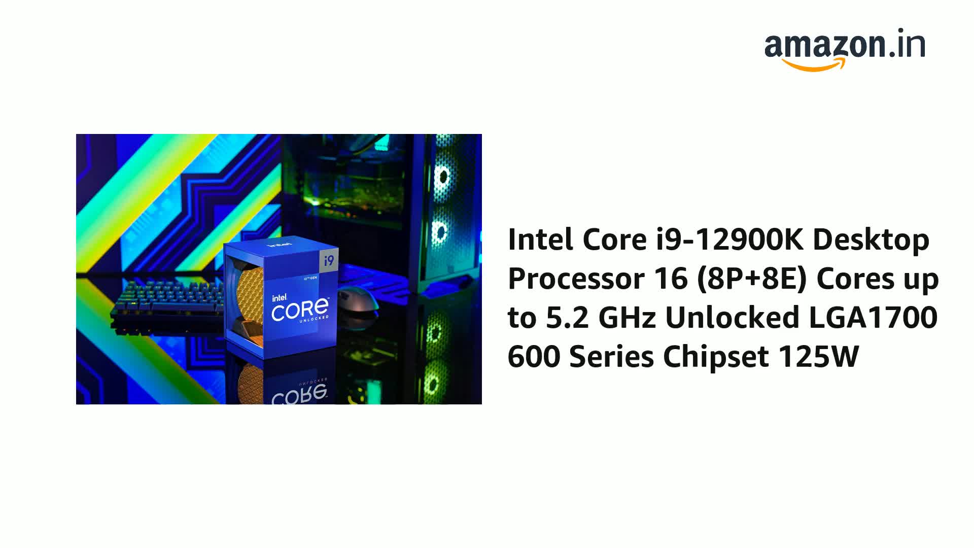 CPU Intel Core i9 12900K Amazon.in: Buy Intel Core i9-12900K Desktop Processor 16 (8P